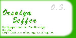 orsolya seffer business card